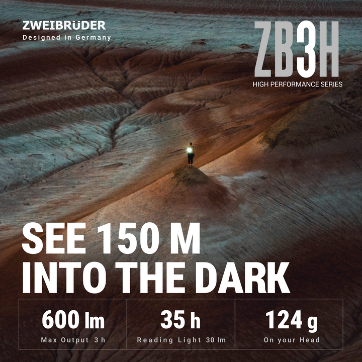Zweibrüder ZB3H Headlamp 600 Lumen